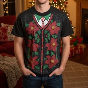 Hybrid Tees Ugly Christmas T-shirt Size X- Large